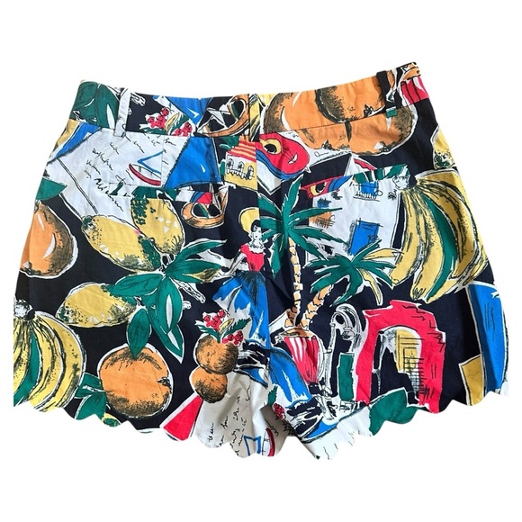 J.Crew Tropical Fruit & Cactus Shorts – Scalloped Hem, EUC, Size 2 - Picture 2 of 6